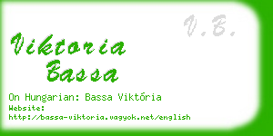 viktoria bassa business card