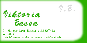 viktoria bassa business card